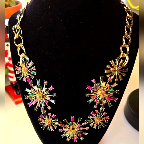 INC International Concepts Multi-colored Starburst Necklace - Picture 4 of 4